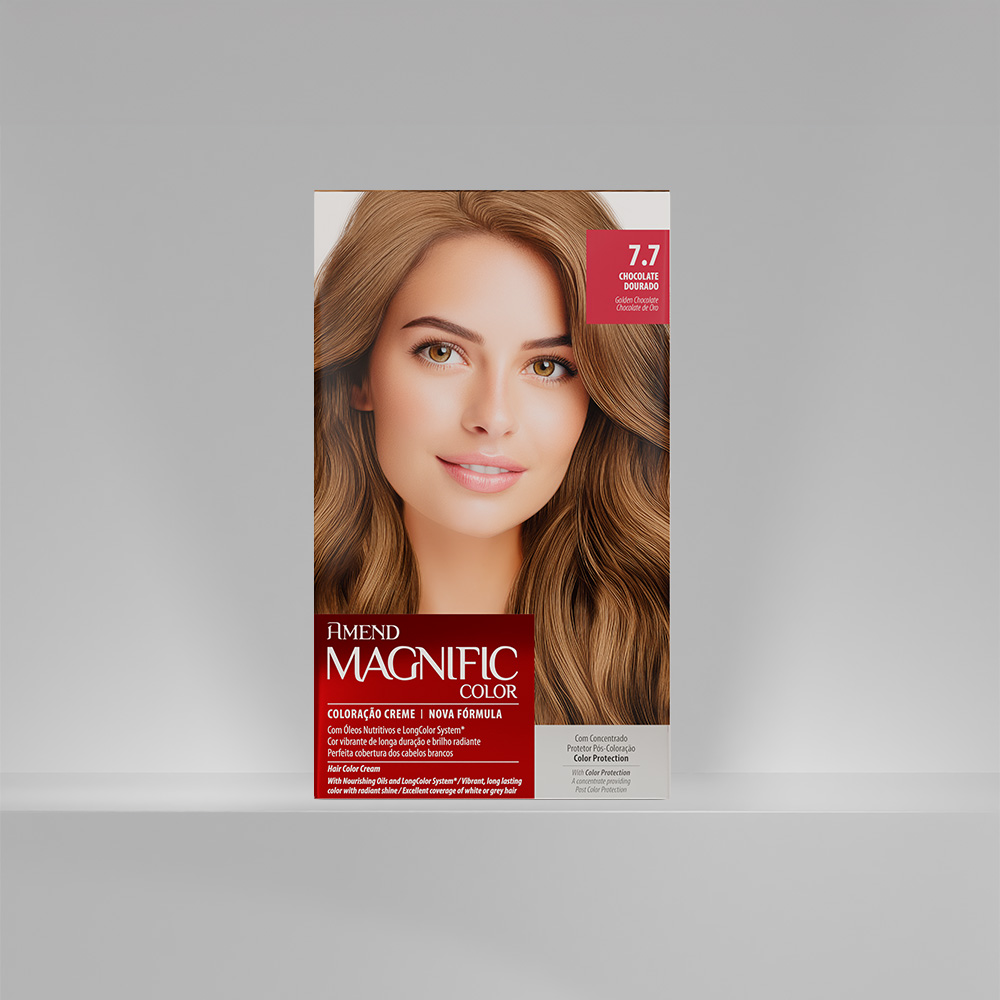 Kit Coloração Amend Magnific Color 7.7 Chocolate Dourado image number 3
